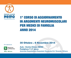 1° CORSO DI AGGIORNAMENTO IN ARGOMENTI NEUROMUSCOLARI PER  MEDICI DI FAMIGLIA ANNO 2014