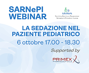  SARNEPI WEBINAR<br>La Sedazione nel Paziente Pediatricco